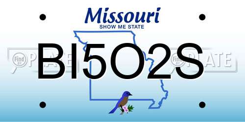 BI5O2S Missouri License Plate