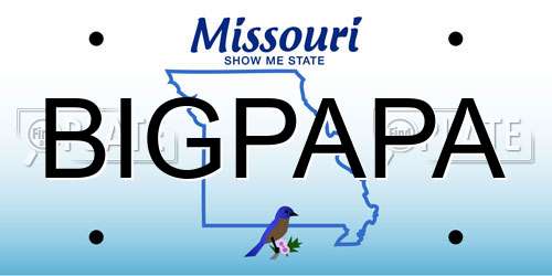 BIGPAPA Missouri License Plate