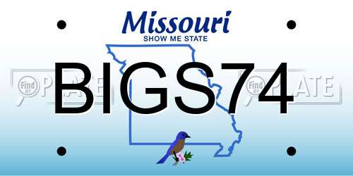 BIGS74 Missouri License Plate