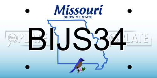BIJS34 Missouri License Plate