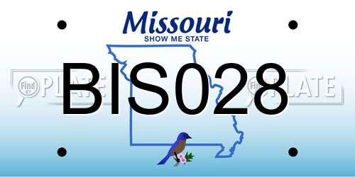 BIS028 Missouri License Plate