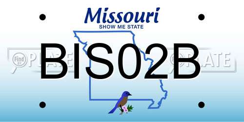 BIS02B Missouri License Plate