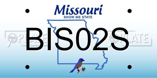 BIS02S Missouri License Plate