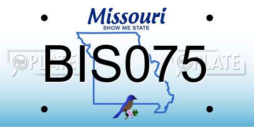 BIS075 Missouri License Plate