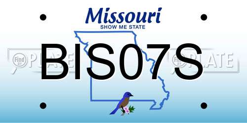 BIS07S Missouri License Plate
