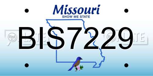 BIS7229 Missouri License Plate