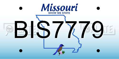 BIS7779 Missouri License Plate