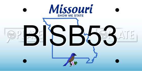 BISB53 Missouri License Plate