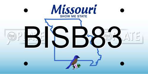 BISB83 Missouri License Plate