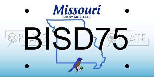 BISD75 Missouri License Plate