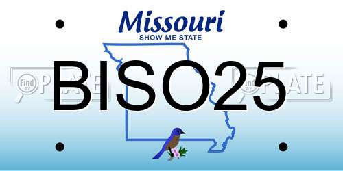 BISO25 Missouri License Plate