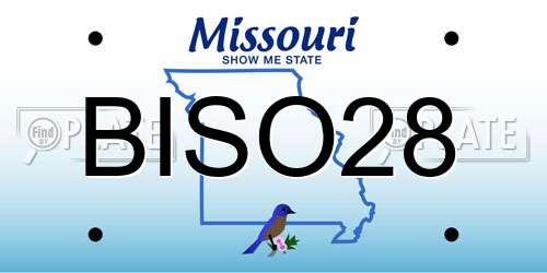 BISO28 Missouri License Plate