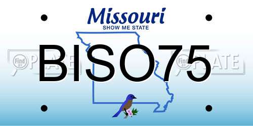 BISO75 Missouri License Plate