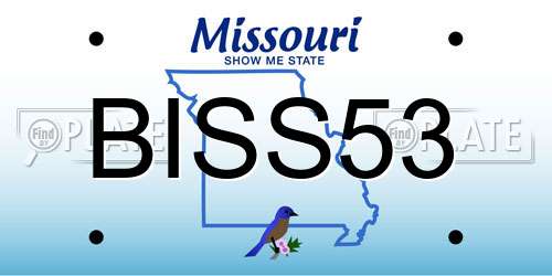 BISS53 Missouri License Plate