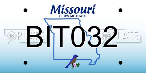 BIT032 Missouri License Plate