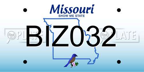 BIZ032 Missouri License Plate