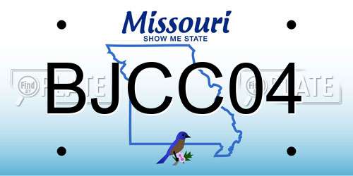 BJCC04 Missouri License Plate