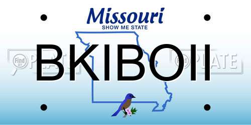 BKIBOII Missouri License Plate