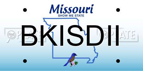 BKISDII Missouri License Plate
