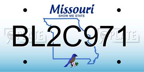 BL2C971 Missouri License Plate