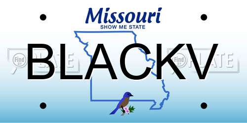 BLACKV Missouri License Plate