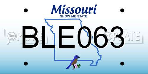 BLE063 Missouri License Plate