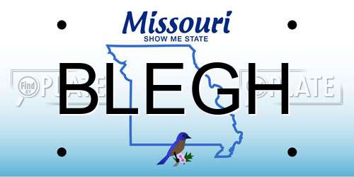 BLEGH Missouri License Plate