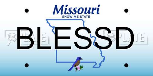 BLESSD Missouri License Plate