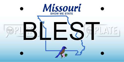 BLEST Missouri License Plate