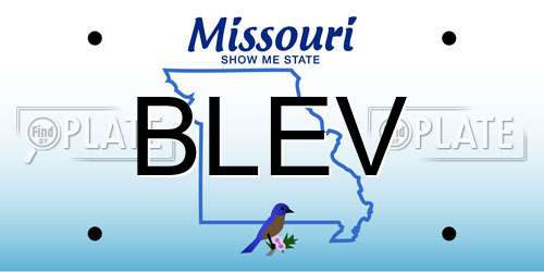 BLEV Missouri License Plate