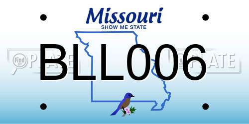 BLL006 Missouri License Plate