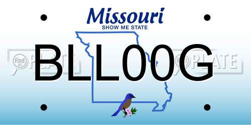BLL00G Missouri License Plate