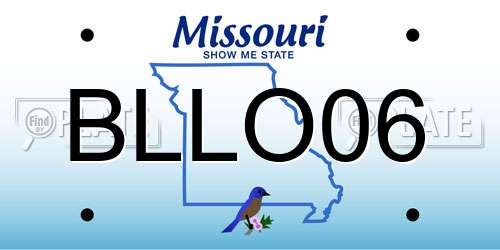BLLO06 Missouri License Plate