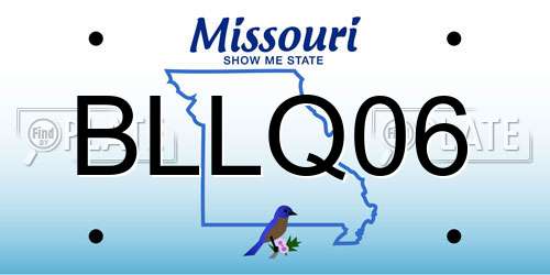 BLLQ06 Missouri License Plate