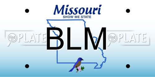 BLM Missouri License Plate