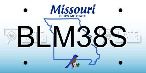 BLM38S Missouri License Plate