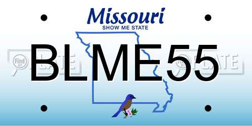 BLME55 Missouri License Plate