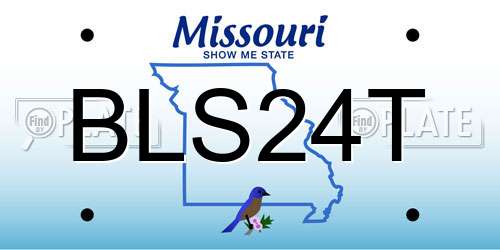 BLS24T Missouri License Plate