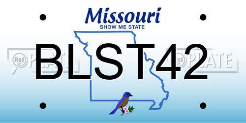 BLST42 Missouri License Plate