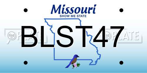 BLST47 Missouri License Plate