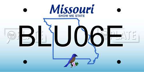 BLU06E Missouri License Plate
