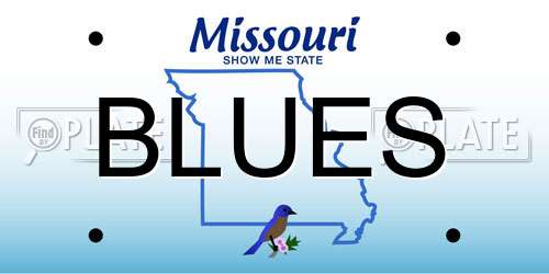 BLUES Missouri License Plate