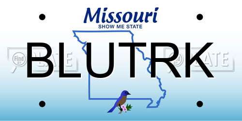BLUTRK Missouri License Plate