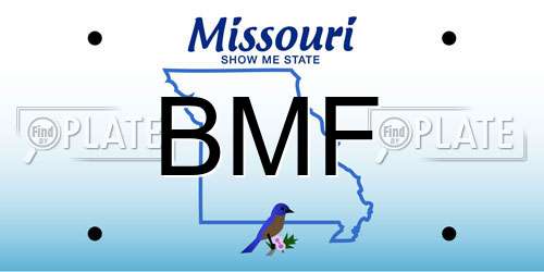 BMF Missouri License Plate