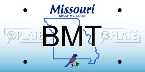 BMT Missouri License Plate
