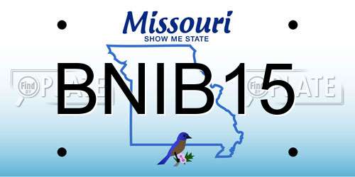 BNIB15 Missouri License Plate