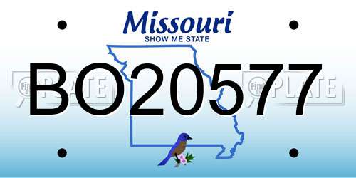 BO20577 Missouri License Plate