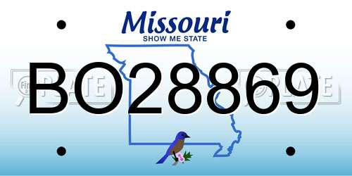 BO28869 Missouri License Plate