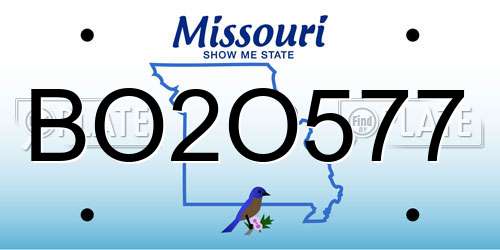 BO2O577 Missouri License Plate