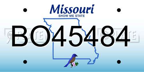 BO45484 Missouri License Plate